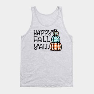 Happy Fall Y’all Halloween Autumn Southern Cute Tank Top